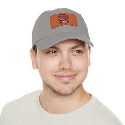 Dad Hat with Leather Patch (Rectangle)