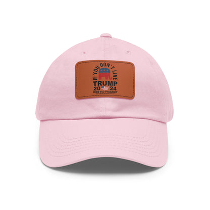 Dad Hat with Leather Patch (Rectangle)